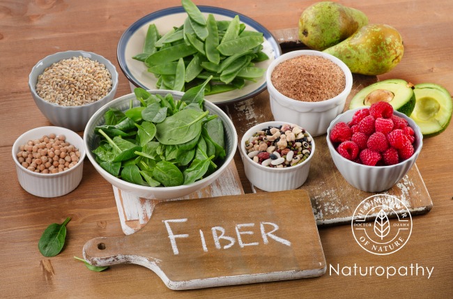 Foods rich in Fiber on a wooden table. Healthy eating. Selective focus