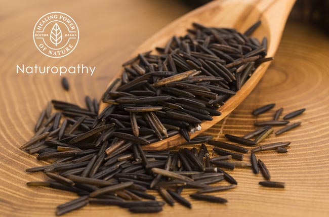 wild rice on wooden spoon-eyecatch